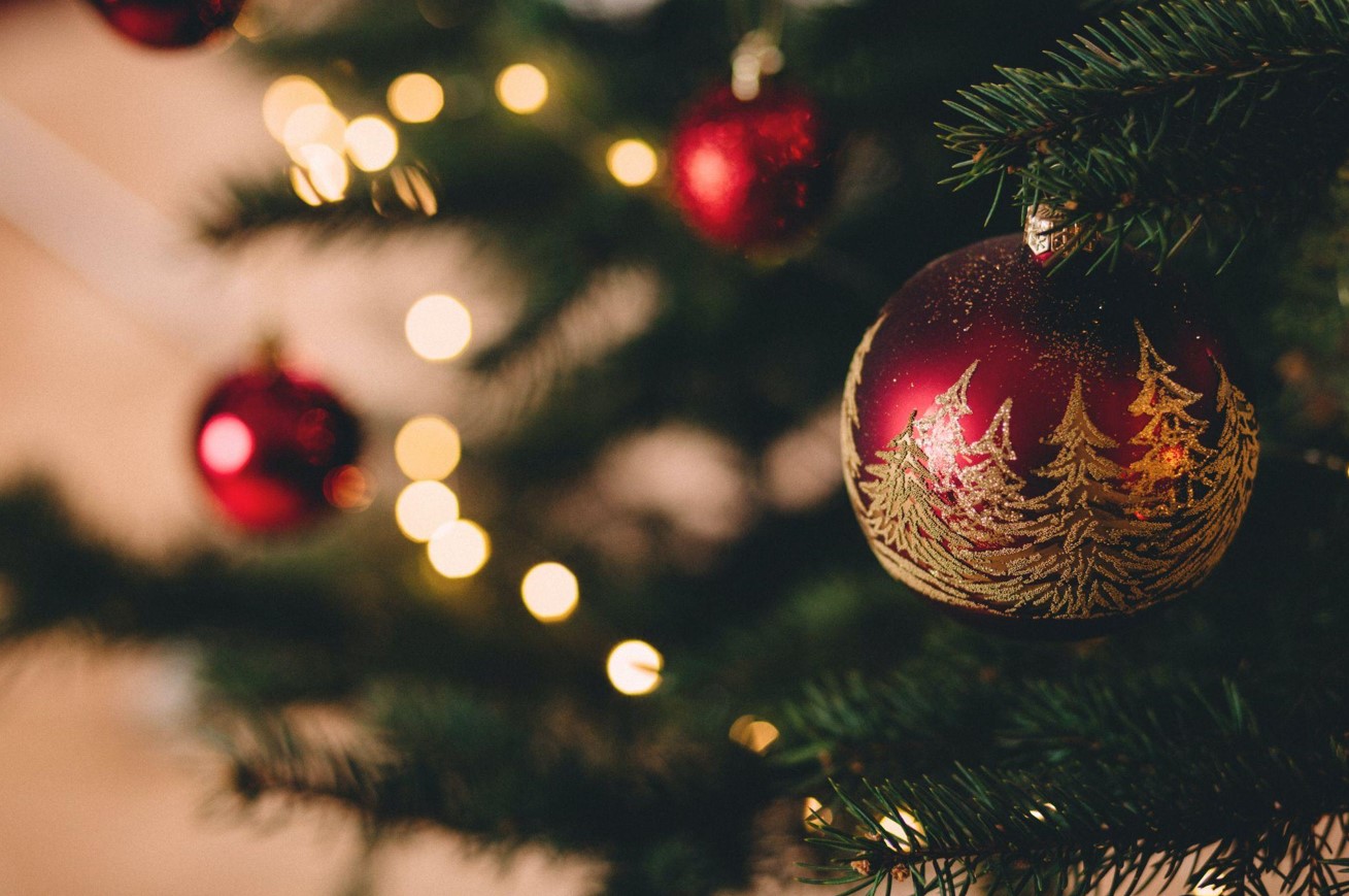 The Perfect Christmas Tree Skirt and Glass Ornaments